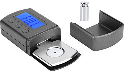 ASHATA Digitaler Plattenspieler-Stylus-Force-Scale-Messgerät 0,01 g Blaue LCD-Hintergrundbeleuchtung, Plattenspieler-Stylus-Force-Scale-Messgerät-Tester für Tonarm-Phono-Kassette