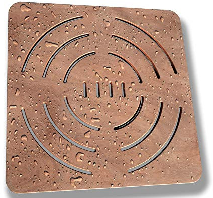 Castelmerlino Caillebotis de douche en contreplaqué Okumè marine 72x72 cm pour receveurs de douche 90x90 cm