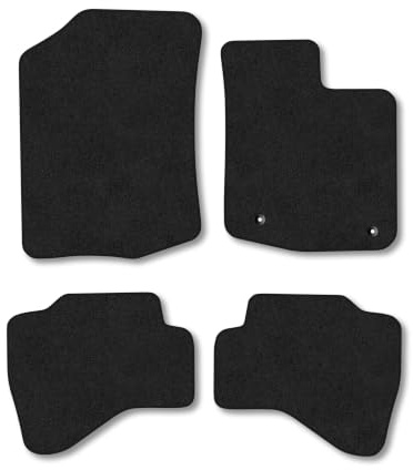 Fits Toyota Aygo (2012-2014) Carpet Car Floor Mats | Tailored Fit Carpet Floor Mats non Slip Grey Trim Full Coverage Compatible Accessory Front Rear Anti Slip Granulated Backing
