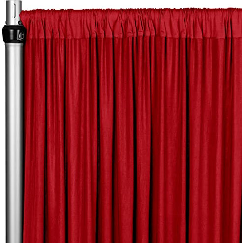 CV Linens bkdp_10_spdx Spandex 4-Wege-Stretch-Vorhang, 305 cm x 152 cm, Rot, 1 Stück