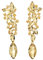 Champagner Art Deco Hochzeit Strass Marquise Cluster Chandelier Kronleuchter Lange Baumelnde Gold Statement Ohrringe