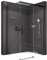 BERNSTEIN - Cabine de douche d'angle 170x80x195cm porte coulissante verre trempé ESG 8mm anticalcaire, Profilés Noir mat, Charnières réversibles gauche/droite - DX906 FLEX