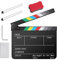 Temery Cinematografico di Film Clapper, Acrilico Assicella Secco Acrylic Plastic Ciak Cinematografico, Multicolor