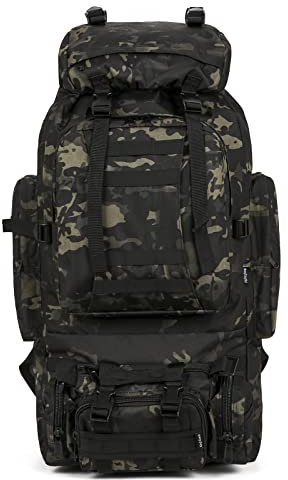 King'sGuard Rucksack, 100 l, Camping, Wandern, Molle-Rucksack, Militär, Rucksackreisen, Tagesrucksack, Large