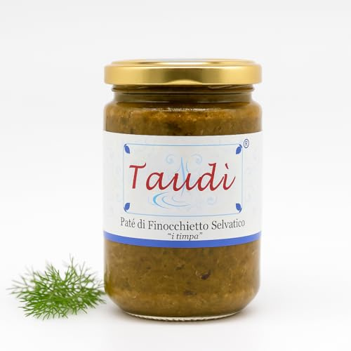 Taudì Conserve Paté Aus Wildem Fenchel Aus Sizilien – 100% Natürlich, Ohne Zusatzstoffe – Handgemacht Im Glas – Intensiver Geschmack Der Mittelmeerküche – 280g