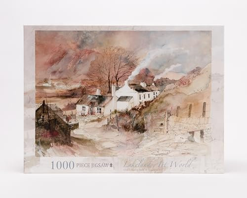 Lakeland Art World 1000 Piece Jigsaw Puzzles for Adults, Lake District, Little Langdale Farm & Lakes, Featuring Beautiful Watercolor Artwork, Measuring 68.5 x 49cm for a Stunning Landscape Experience