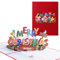 Acuiwer Pop-Up Karte Weihnachten - 3D Weihnachtskarte mit Geschenke und Weihnachtskranz, für Kinder, Frauen und Männer - Handgemachte Popup Weihnachtsgrußkarte für Freundin, Mutter oder Oma