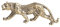 Baoblaze Vintage Leopard Statuen Panther Figuren Messing Geburtstagsgeschenk Sammlerstück handgefertigte Tierskulptur für Home Office Regal Desktop Cafe Decor