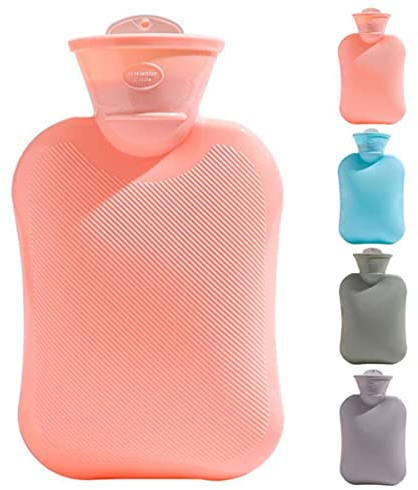 500ml Heißwasserbeutel,Wärmflasche Mini PVC Heißwasserbeutel mit Deckel für Heiß- und Kalttherapie, Hand-Fußwärmer (blue)
