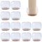 CEEYSEE 12 PCS Chair Leg Caps Floors Protector Silicone Covers Rubber Caps Circular Feet Pads for Square Legs 27-30mm & Round Legs 32-37mm