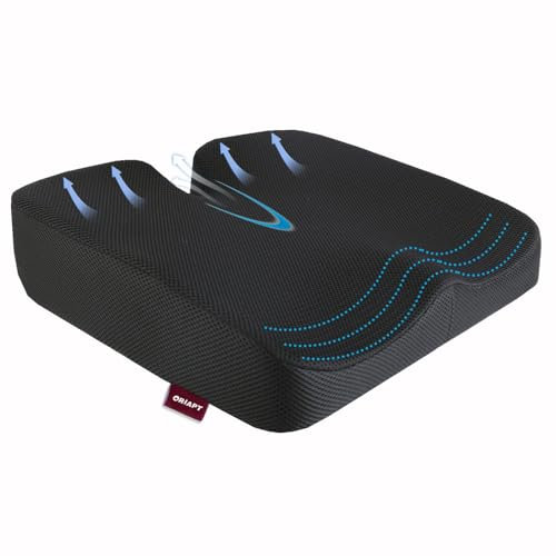 ORIAPT Sitzkissen Memory-Schaum Dickes breites Steißbein-Pad Starke Unterstützung für Büroessen, Gaming-Stühle, Autositz, Rollstühle.