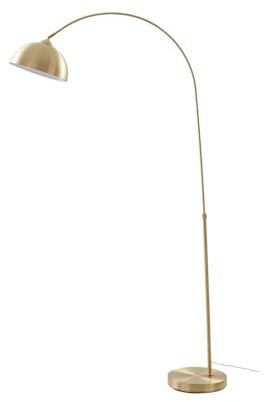 Lindby Stehlampe (Bogenleuchte) Lennart (Modern) in Gold/Messing aus Metall (1 flammig, E27) - Bogenlampe Stehleuchte Floor Lamp Standleuchte Wohnzimmerlampe Wohnzimmerleuchte
