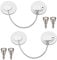 2 Pcs Round Refrigerator Door Locks, Fridge Lock with 4 Keys Stainless Steel Zinc Alloy Strong Adhesive Lock Protect Baby Safety Used on Refrigerators Freezers Cabinets Dryers Washers(White)