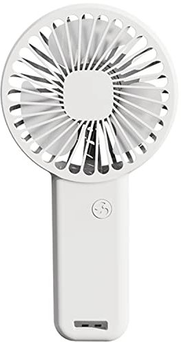 CTEEN Handheld Portable Fan,USB Rechargeable Personal Fan With Mobile phone bracket function, Battery Operated Small Fan with 3 Speeds for Travel/Commute/Makeup/Office-White