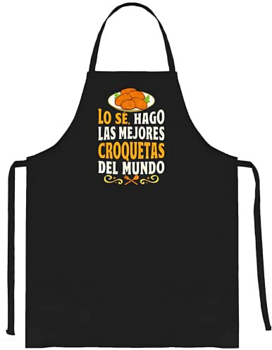 La Tostadora Delantal Cocina Mujer Dia De La Madre - Diseños y Regalos Originales Para Madre - Regalo Madre Mama Original - Delantal Barbacoa Cumpleaños - Hago Las Mejores Croquetas