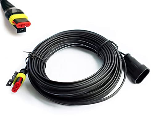 Câble Raccordement pour Transformateur d'alimentation et Station Charge Compatible avec Husqvarna Automower 320 330x 2013+,105 305 310 315X 405X 415X 420 430X 2015+, Gardena 2016+ Robot Tondeuse, 20m