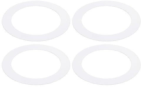 PATIKIL Laufringe für 3.5-4 Einbaulicht Blende 4Stk Laufringe Abdeckung für Decke Wandleuchten Dose Beleuchtung Bödenleuchte LED ID 3.97 AD 5.51 Matte Finish Weiß