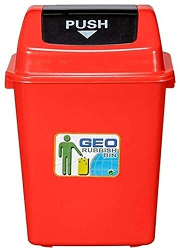 CULPRT Poubelle, 40L Trash Tribe Poubelle En Plastique, Multicolore Cuisine Intérieure Capacité Poubelle Bureau Bureau Bureau Bureau Déchets de Papier Panier Poubelle, Facile À Nettoyer/Rouge/40 Lit