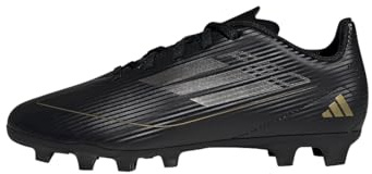 Adidas Unisex Kinder F50 Club Football Boots Flexible Ground, Core Black/Iron Metallic/Gold, 30 EU