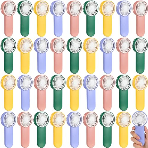 Sumind 36 piccoli ventilatori portatili personali a 1 velocità elettrico piccolo ventilatore carino alimentato a batteria per trucco per collo ciglia trucco ragazze donne uomini viaggi campeggio,