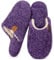 EverFoams Damen Scuff Hausschuhe Gemütlich Weiches Flauschiges Kunstalpaka Memoryschaum Leichte Rutschfeste Pantoffeln Dunkelviolett, 36-37 EU