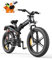 ENGWE X24/X26 E Bike Klapprad Elektrofahrrad mit 24''/26 x 4.0 Fat-Reifen Dualer herausnehmbarer Akku 48V 19.2AH/+10AH Reichweite 100/150km, 3 Federungen (X26 Doppelter Akku 19.2AH+10AH, Schwarz)
