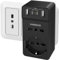 NVEESHOX Multipresa USB Salvaspazio Con Spina 16A, 1 Presa Schuko, 1 IT, 2 Porte USB A (5V 2.4A) + 2 USB C (5V 3A), Adattatore Elettrico da Muro, 4000W per Ufficio Casa