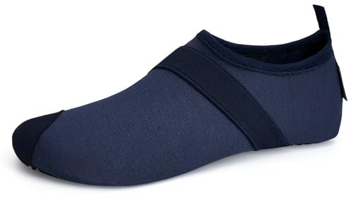 WateLves Schwimm-Wasserschuhe für Damen und Herren, Yoga-Schuhe, schnell trocknend, Barfuß, Aqua-Socken für Strand, Wandern, Tauchen, Bootfahren, Blau, 12-13 Women/11-12 Men