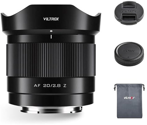 VILTROX 20mm F2.8 Z pour Nikon Z Mount Objectif,AF 20mm f/2.8 Z Mount Objectif Plein Format,Prime Objectif Grand Angle pour Nikon Z8 Z9 Z6 Z7 Z6 II Z7 II Z5 Z5 II ZFC Z30 Z8 Z250