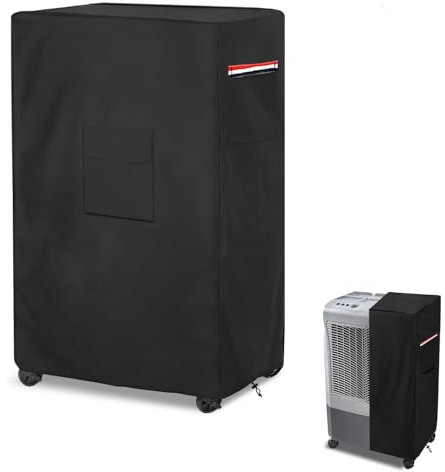 AIickwangOutdoor - Cubierta para enfriador de aire evaporativo portátil, 600D, resistente al agua, para enfriador evaporativo MC37M/MC37V, cubierta de enfriador de pantano, negro, 25 x 18 x 37