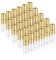 BOSMIOW 30Pcs 2ml Empty Clear Glass Mist Spray Bottle with Golden Aluminized Nozzle,Refillable Mini Perfume Atomizer,Travel Sample Liquid Bottle,Makeup Container for Perfume,Air Fresheners,
