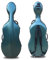 WUQIMUSC Custodia rigida per violoncello 4/4, dimensioni standard, con ruote, ABS aeronautico, materiali compositi durevole e robusta, manico integrato con spallacci, impermeabile e stabile (verde