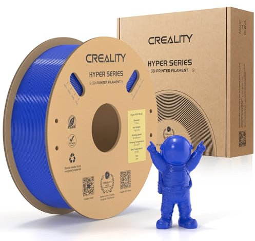 Creality Hyper PETG Filament, Blau Filament 1.75mm Hyper PETG 1KG, 3D Drucker Filament PETG Maßgenauigkeit +/- 0.03mm, 3D Druck Materialien für die Meisten 3D Drucker, 2.2lbs/Spool