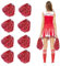 8 Stück Cheerleader Pompoms, Kunststoff Handblumen für Schule, Sport, Tanz, Karneval Parteien (E)