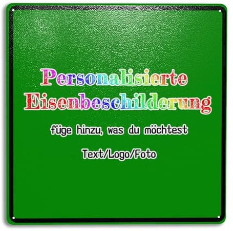 Blech-Schild selbst gestalten, Metall-Poster mit Foto und Text bedrucken, wetterfestes Metallschild, personalisierte Warnschilder aus Metall, Gartenschilder, Parkschilder, dekorative Schilder.