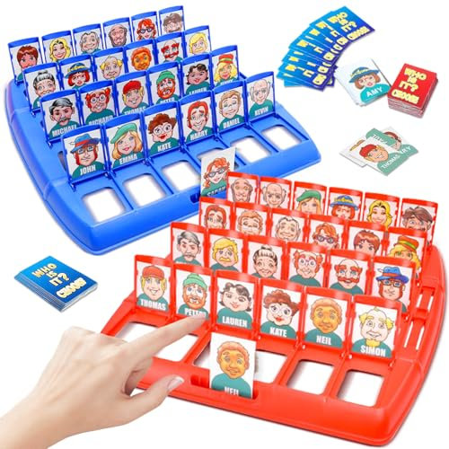 ARONRAVE Wer Ist Es Spiel,Wer ist es Lustiges Ratespiel Brettspiel wer Bin ich Spiel Who Whats Their Name Brettspiel für Kinder ab 6 Jahren für Familien und Partyspaß