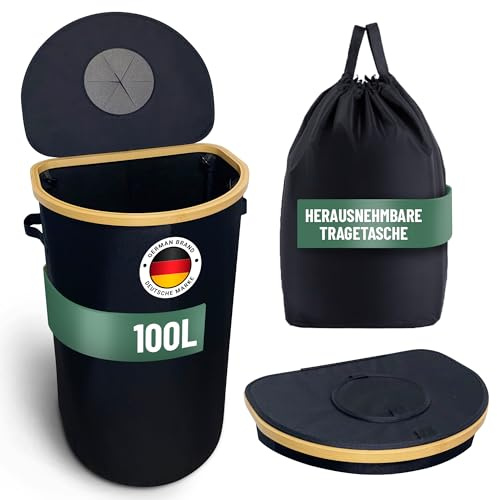 INTEELISU 100L Pfandflaschen Sammelbehälter mit Deckel & abnehmbare Tragetaschen, Pfandflaschen Aufbewahrung, Behälter Leergut & Altglas Aufbewahrung, Küche Abstellraum Flaschentasche