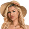 Gajaous Chapeaux de Paille de Plage pour Femmes, Chapeau de Plage UV d'été, Chapeau de Paille à Large Bord Pliable pour Filles