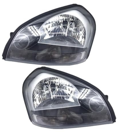 BIISVM Set Frontscheinwerfer, 1 Paar Scheinwerfer für Hyundai für Tucson 2005-2010 Frontscheinwerfer Auto (1 Paar schwarz)