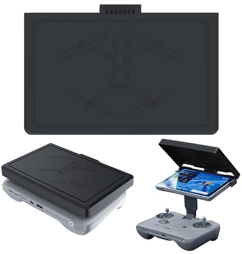 Craznick RC Pro 2 Controller Sonnenschutz – Displayschutzfolie Sonnenblende Sonnenschutzabdeckung Einstellbarer Winkel für DJI Mavic 4 Pro/Mini 4 Pro/Air 3/Air 3S Drohnen Fernbedienungs Zubehör Schwar