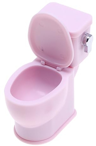 Puppenhaus-Toilette, kleine Puppen-Toilette, Spielzeug, Spaß mit Sound, Dekoration