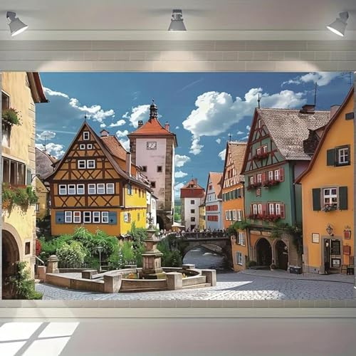 Bierfestival Inspiration Hintergrundtuch - Retro Town Design Elemente