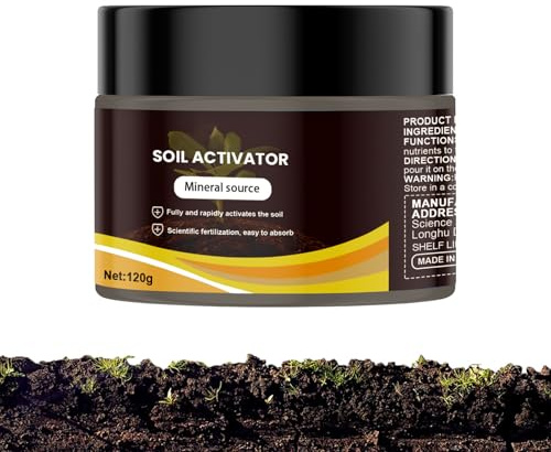 Boden Aktivator für Pflanzen, 120g Mineralischer Bodenaktivators, Wurzel Stärkungsmittel, Bodenaktivator Flüssig, Natürlicher Dünger, für Rasen Gewächshaus Balkon Garten