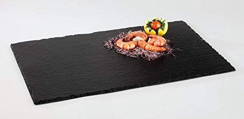 APS 990 GN 1/1 Natur Schiefer Tablett mit Anti-Rutsch-Füße, 53 x 32.5 cm