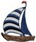 alles-meine.de GmbH Segelboot 4,3 cm * 5,1 cm Bügelbild Aufnäher Applikation - Schiff Segelschiff Boot Maritim Yacht Wasser