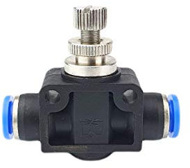 Drosselrückschlagventil mit Steckanschluss - Schnellsteckverbinder - PUSH IN (3mm)