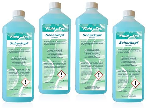 Fluid-Tec 4 Liter Scherkopfreiniger Nachfüllflüssigkeit kompatibel mit Philips Rasierer Reinigungsstation Serie 5000 7000 8000 9000 Jet clean Smart Clean