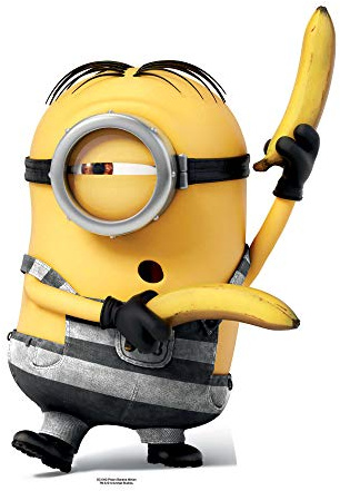 Star Cutouts SC1043 Life Size Cut Out Of Prison Banana Minion, 84 cm,Yellow