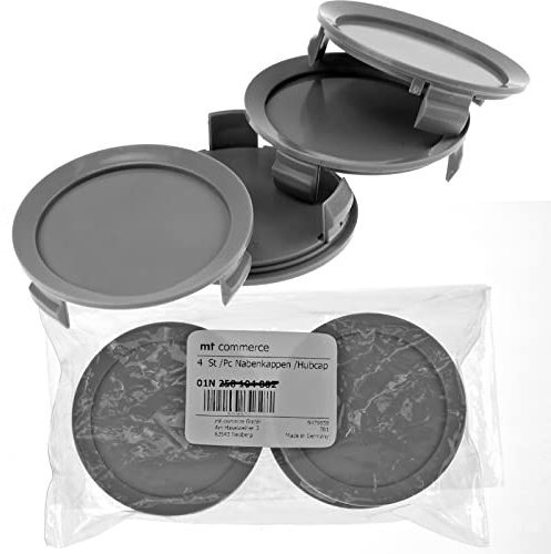 4x 74,5mm Nabenkappen Felgen Deckel Radnaben Kappen Grau Flach für Mercedes Benz