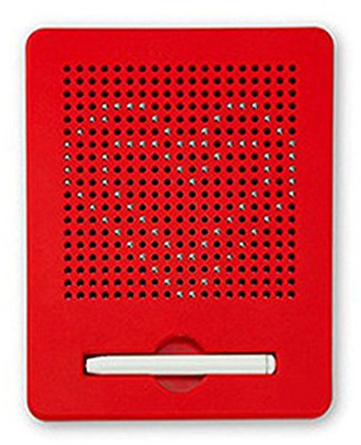 OFKPO Kinder Zaubertafel/Zeichentafel,Magnetische Stahlkugel Reißbrett Lernspielzeug für Kinder(Rot)